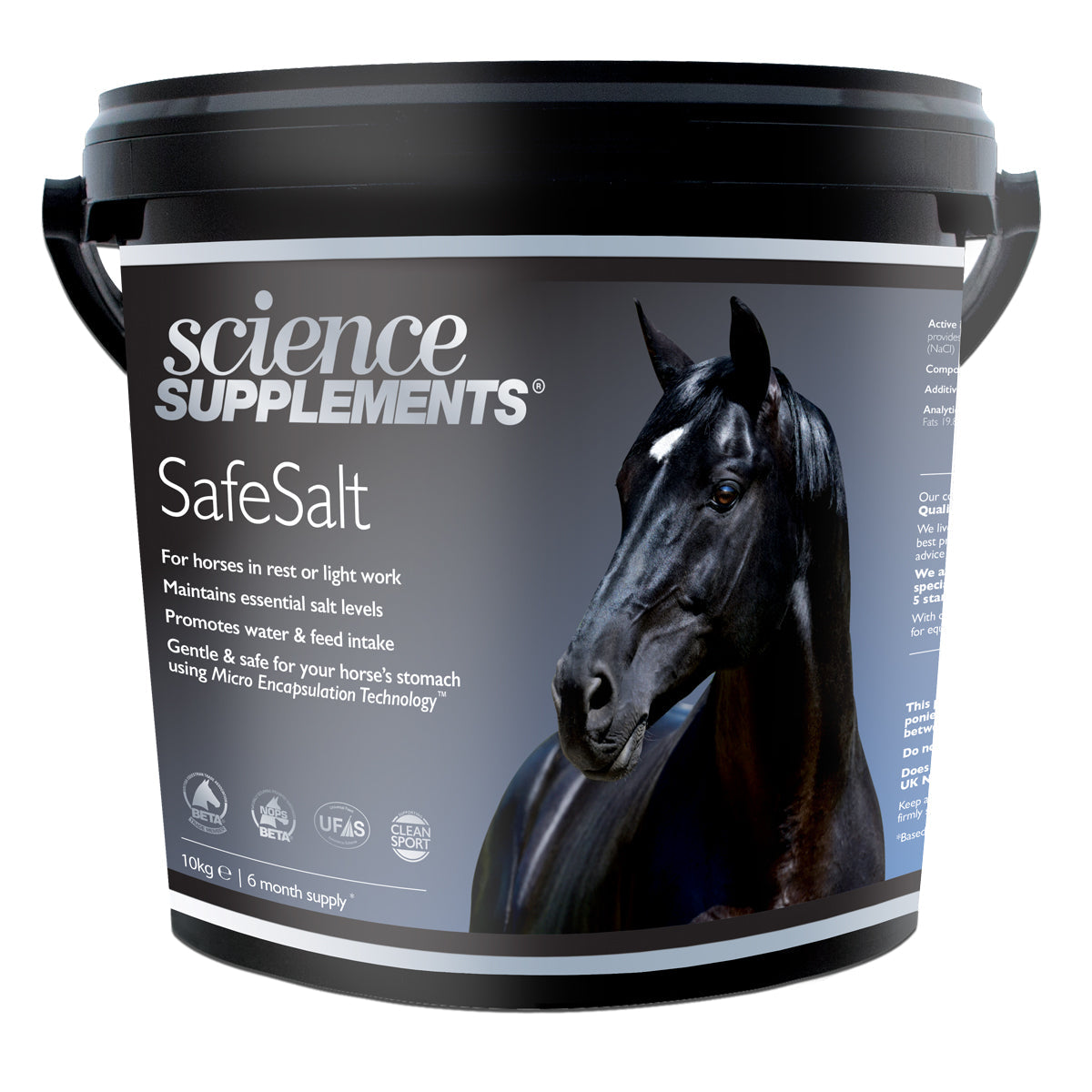 Science Supplements SafeSalt for Horses Essential Salt Levels Maintained