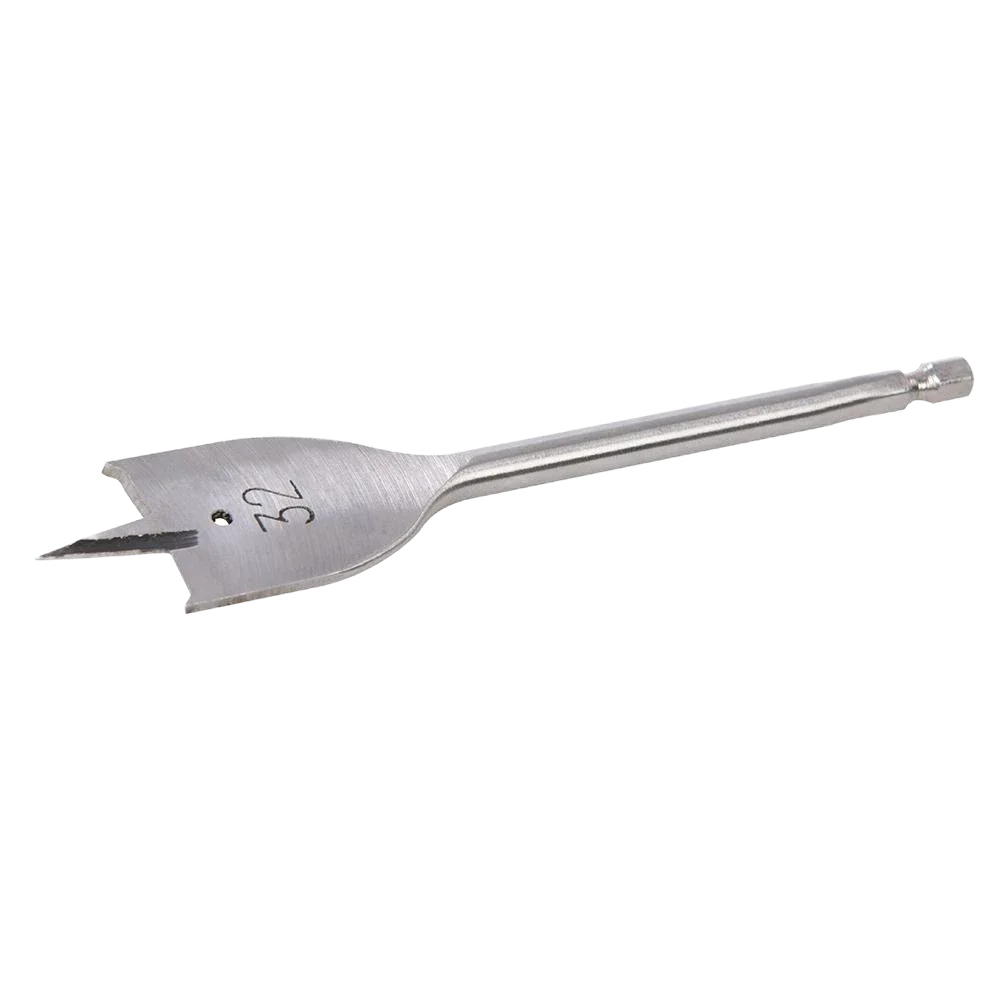 Silverline 32mm Flat Bit High Carbon Steel Tri-Point Hex Shank for Drilling