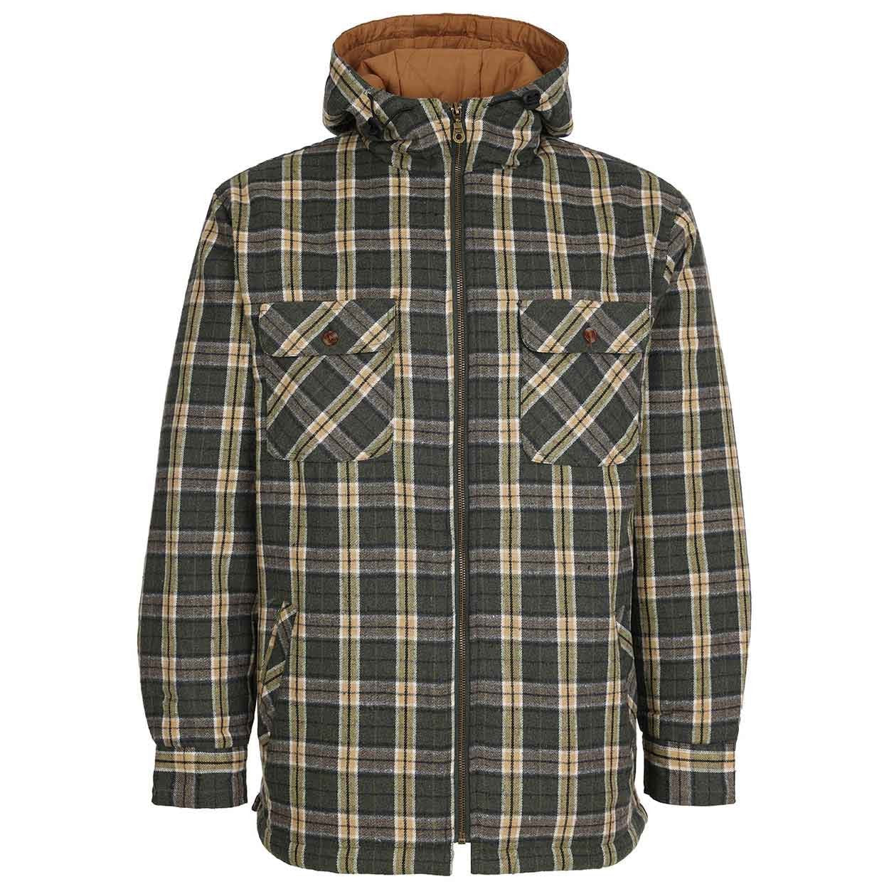 Fort Workwear Penarth Hoodie Sherpa Fleece Lined Zip Front Quilted Hooded