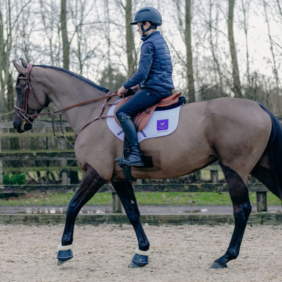 KM Elite Teddy Soft Over Reach Boots #colour_black-natural