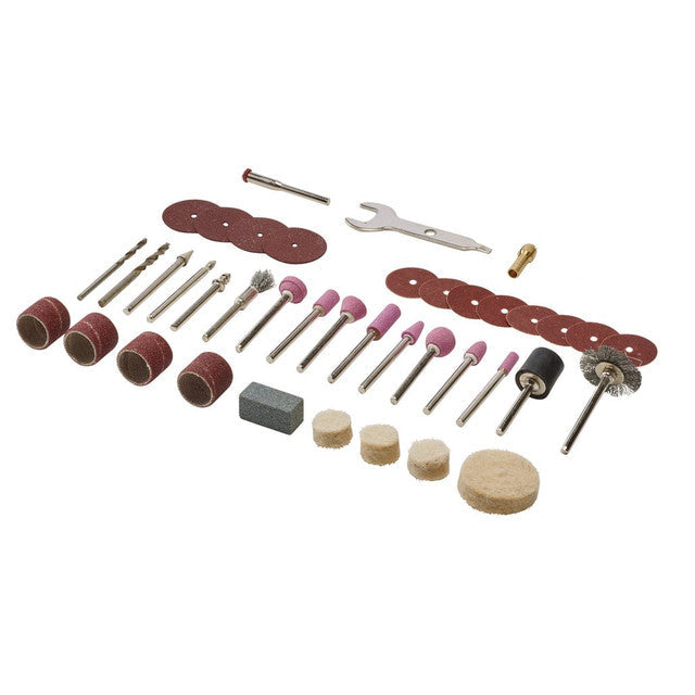 Draper Tools 40 Piece Rotary Multi-Tool Accessory Set with Collet and Bits