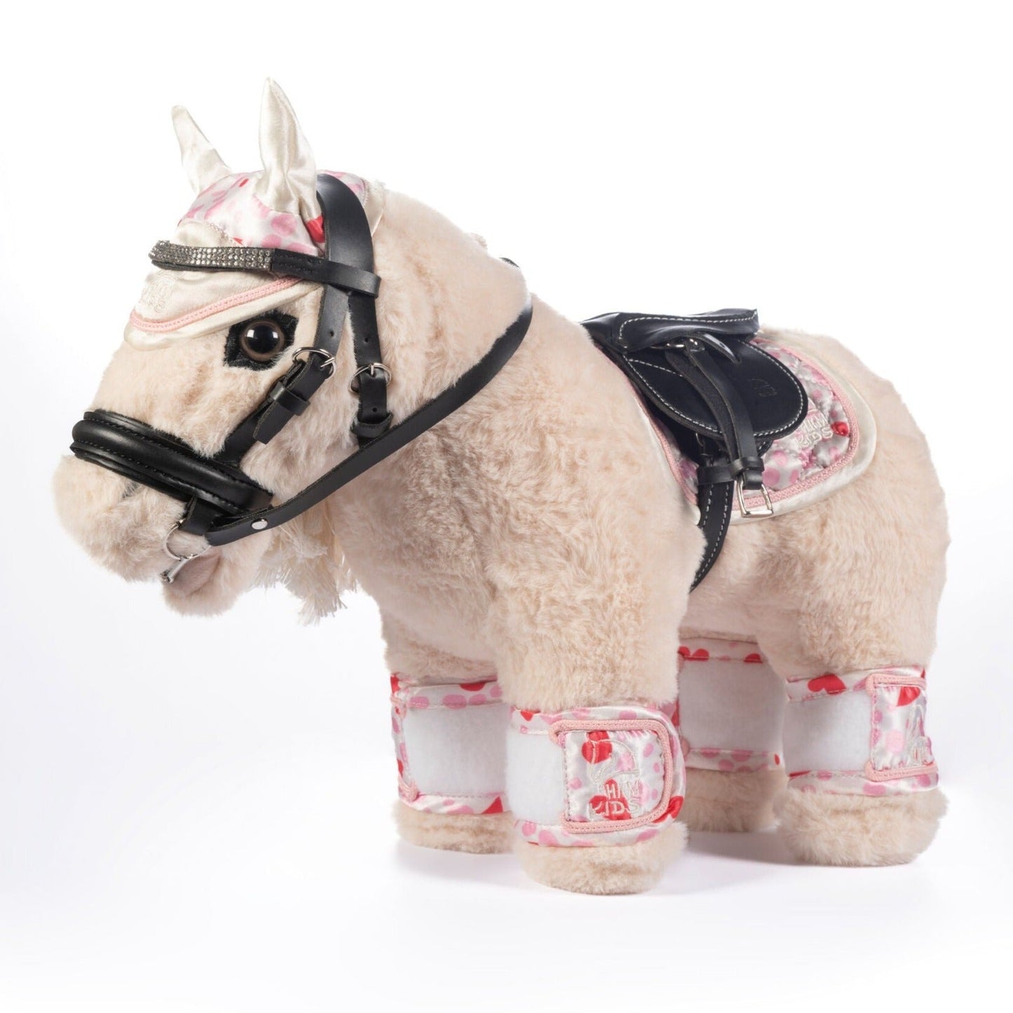 HKM Design Set -Cuddle Pony- Miniature Saddle Pad Fly Hood Bandages