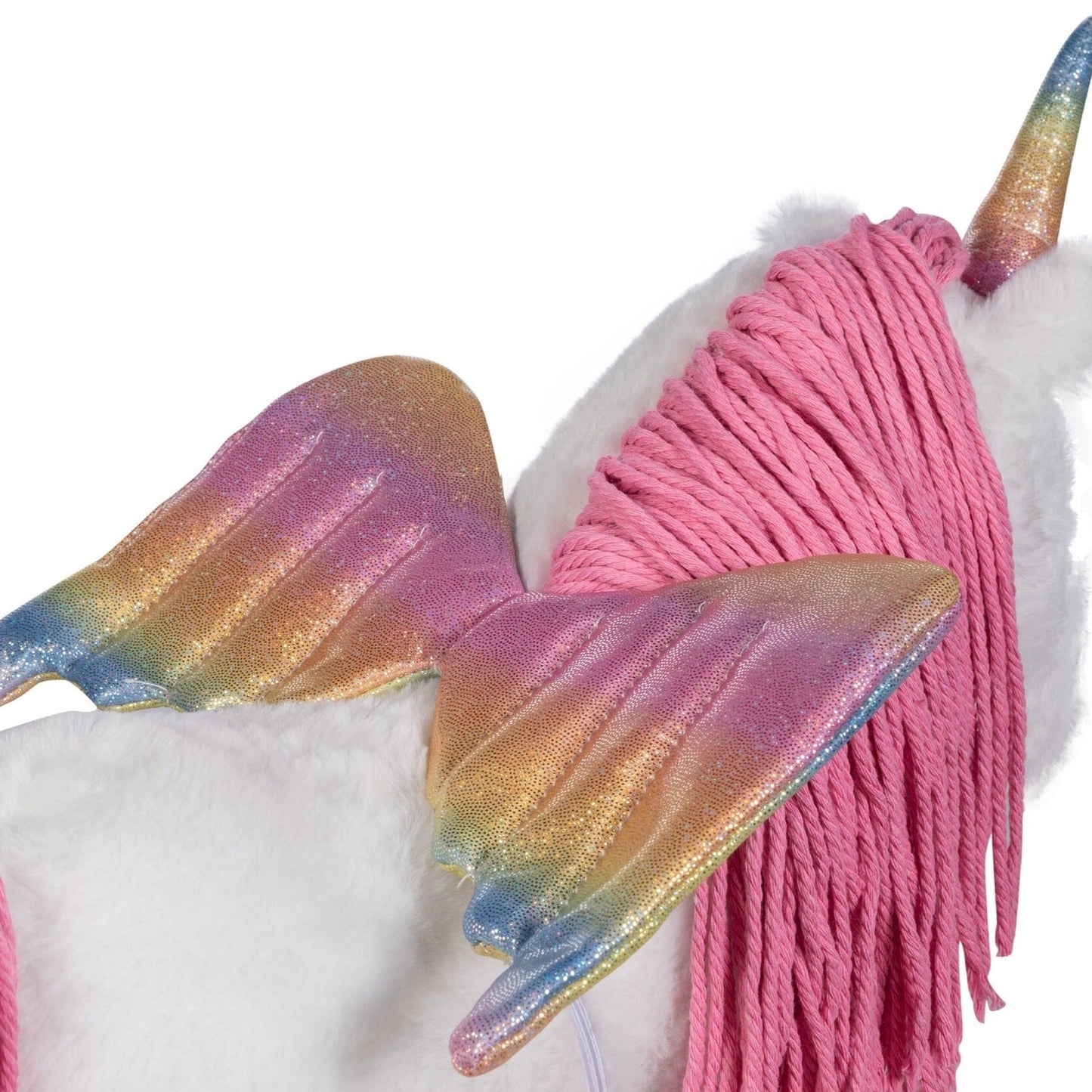 HKM Cuddle Pony -Unicorn- Plush Toy With Removable Wings and Accessories