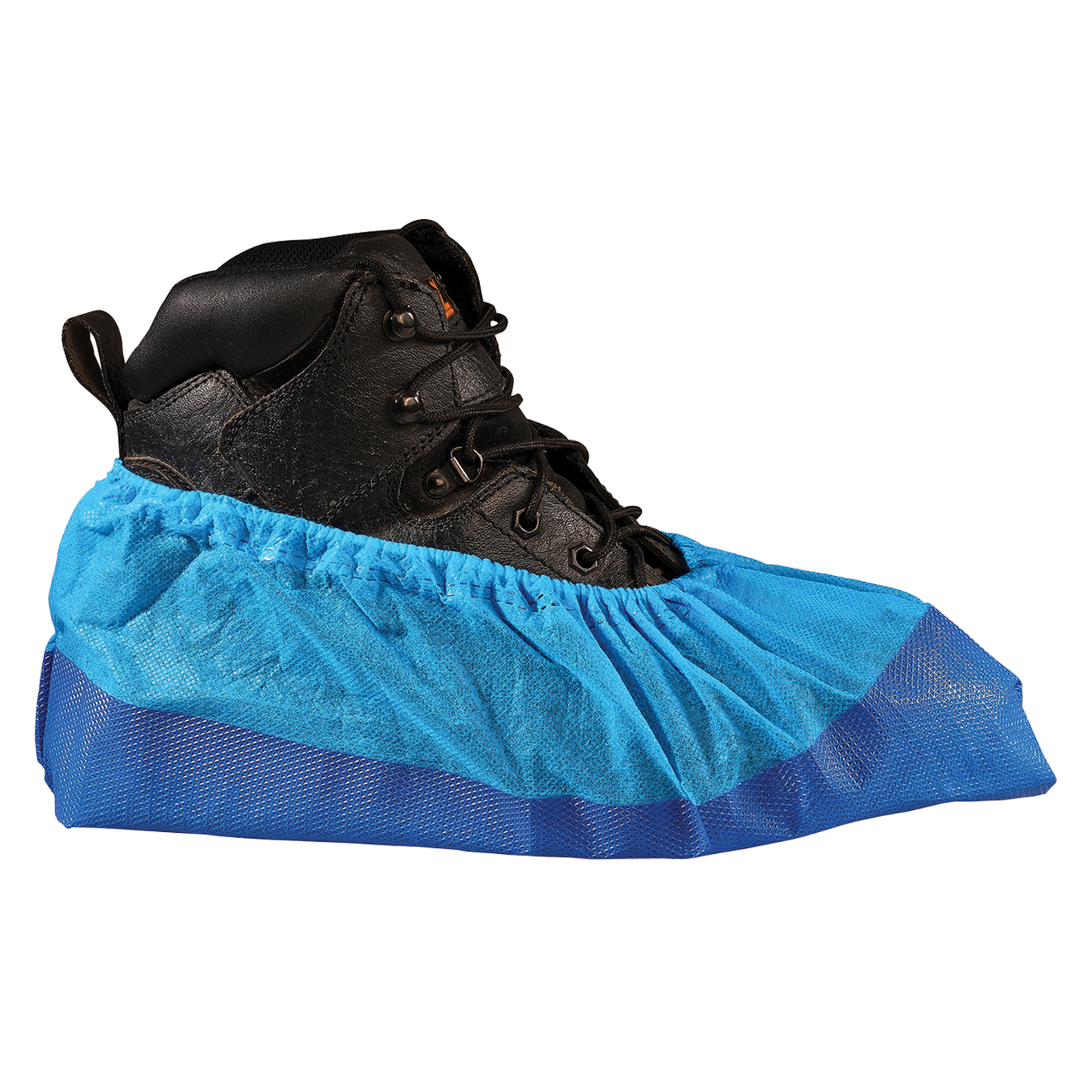 Supertouch CPE/PP Deluxe Overshoes with Elastic Ankle Grip - 40 Pieces per Bag