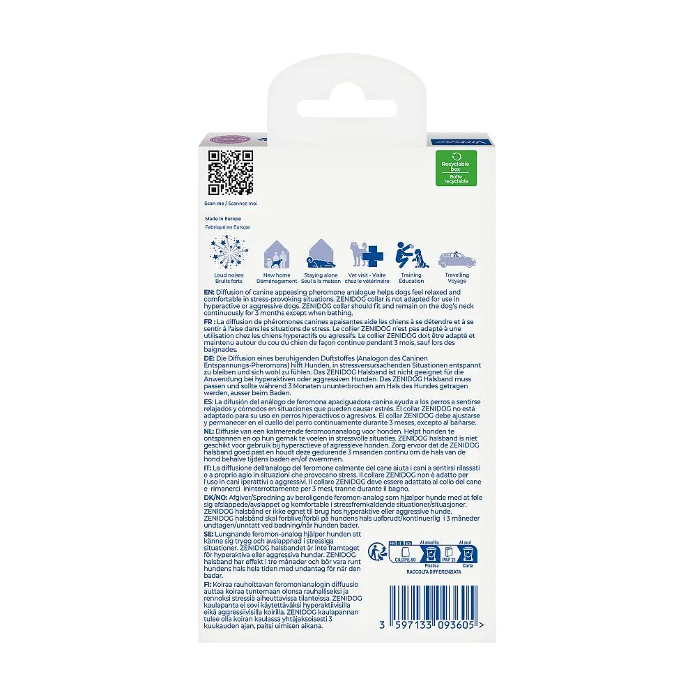 Virbac Zenidog Calming Collar for Dogs Reduces Stress Behaviours
