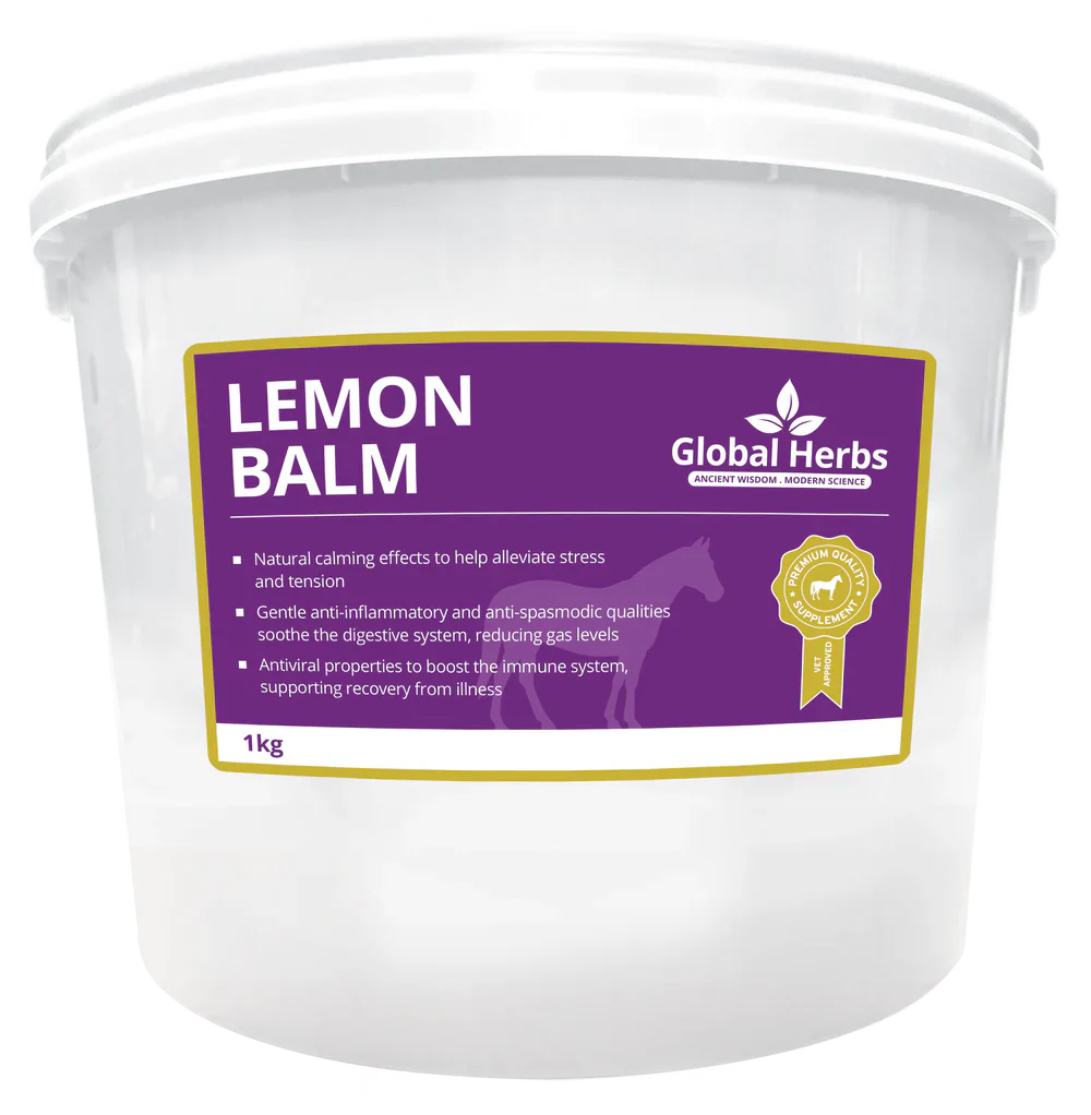 Global Herbs Lemon Balm Natural Calming Supplement for Horses