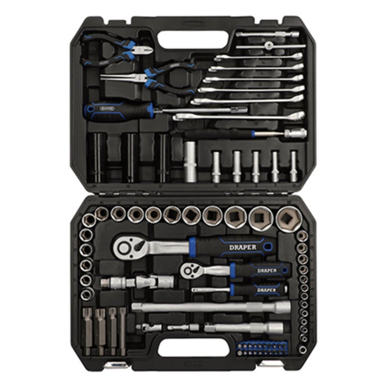Draper HI-TORQ Metric Socket Set 83 Piece 1/4" & 1/2" Drive Chrome Vanadium
