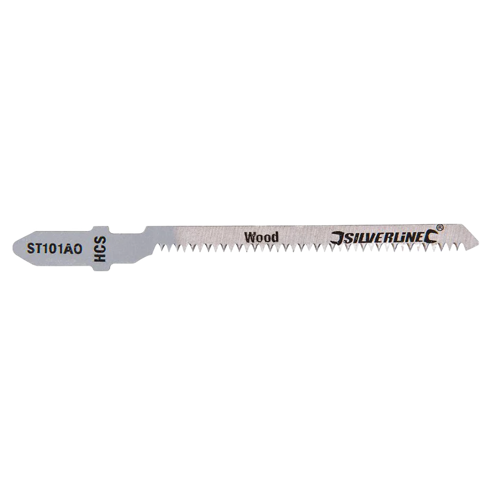 Silverline Jigsaw Blades for Wood 5 Pack HCS Bayonet Fitting 75mm Length