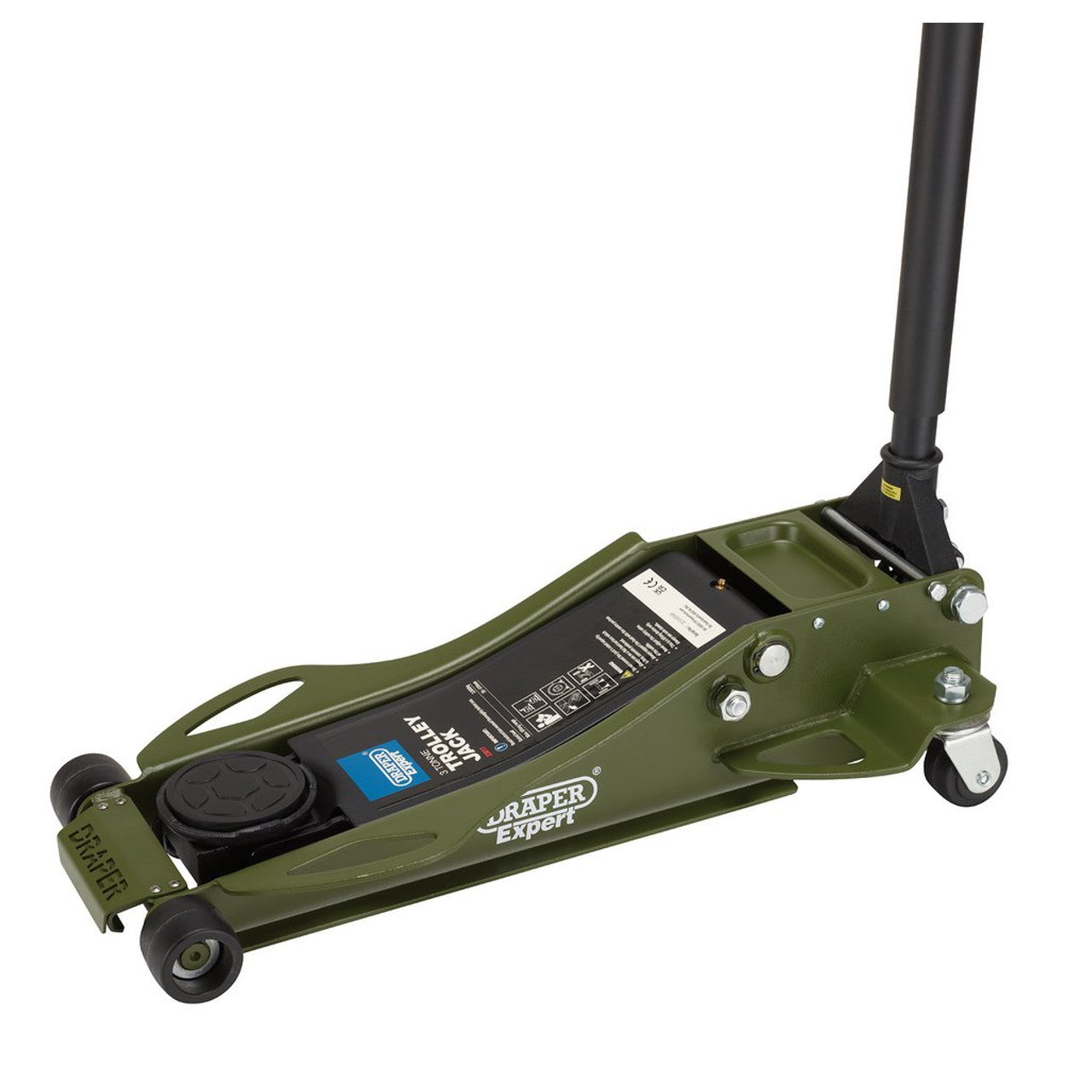 Draper Tools 3 Tonne Low Profile Fast Lift Garage Trolley Jack Green