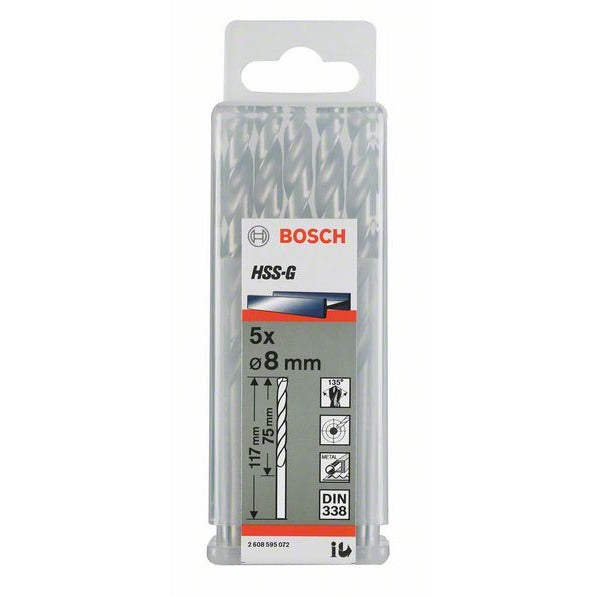 Bosch Professional HSS-G 9/16" Twist Drill Bit 135° Tip for Metal Precision