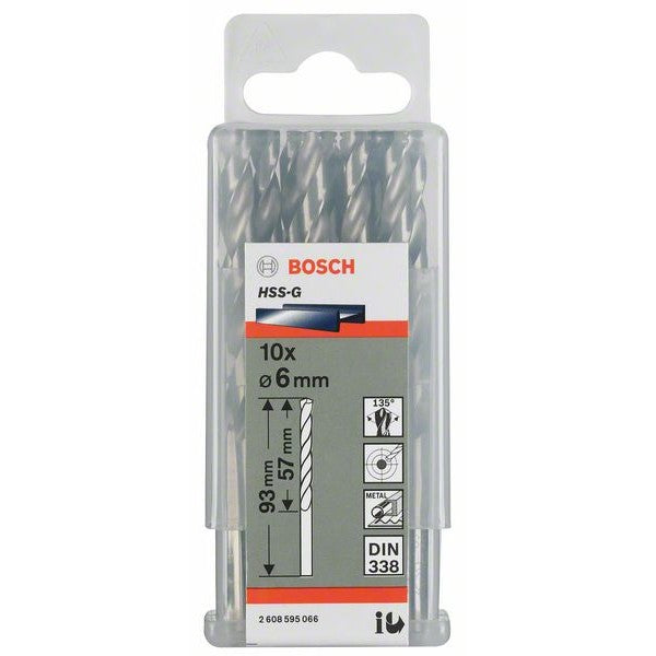 Bosch Professional HSS-G Twist Drill Bit 3/16" 135-Degree Tip Precision Ground