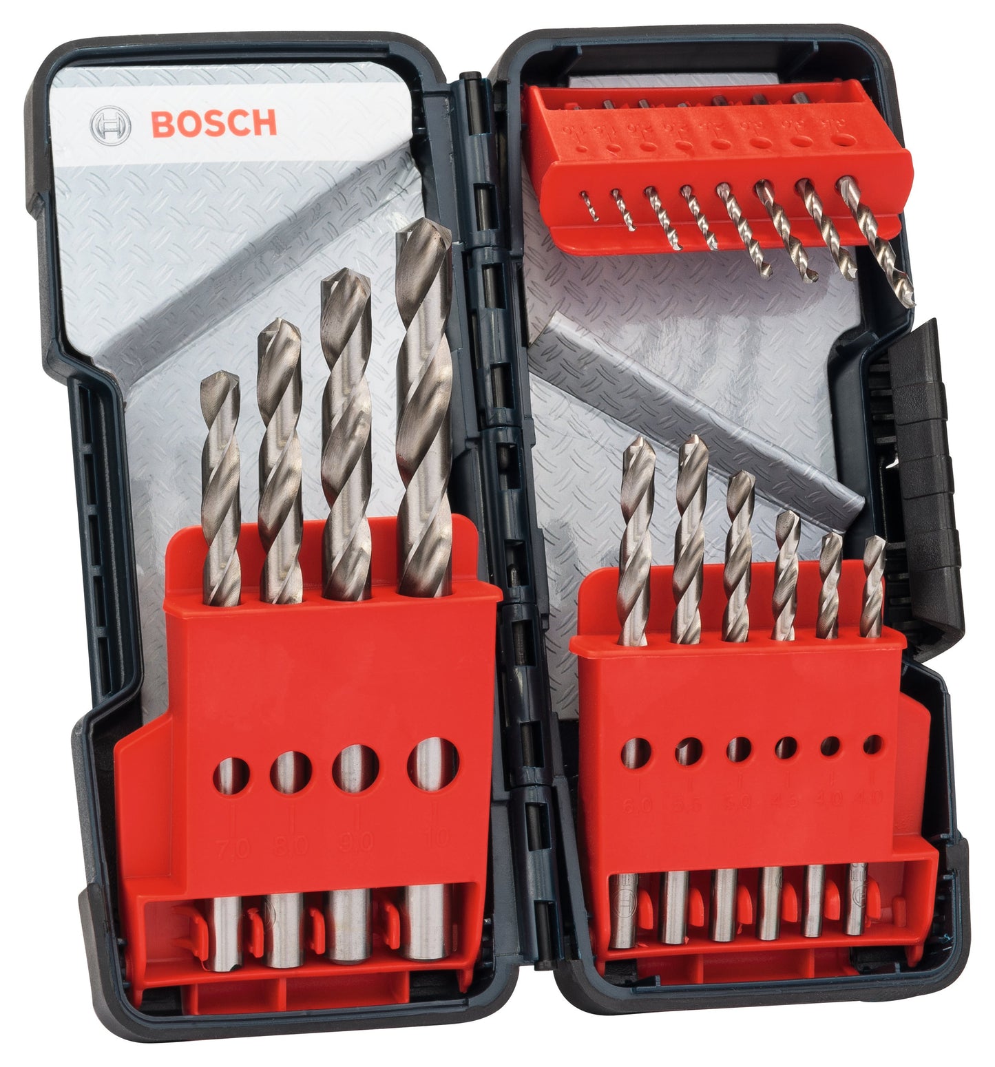 Bosch Professional 18-Piece HSS-G Metal Drill Bit Set 135° DIN 338 Tough Box