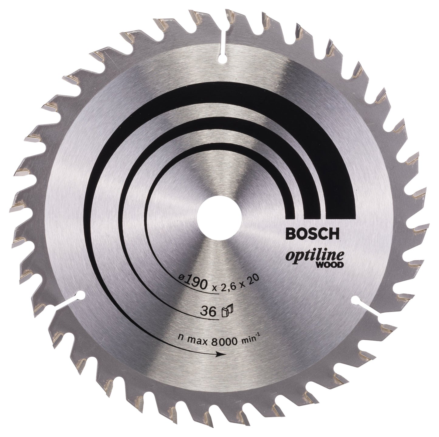 Bosch Optiline Wood Circular Saw Blade 190mm 36 Teeth Precision Cuts