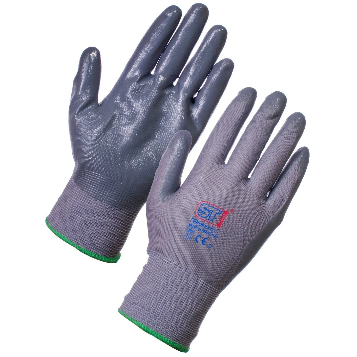 Supertouch Nitrotouch Gloves Nitrile Palm High Dexterity Durable 12 Pairs