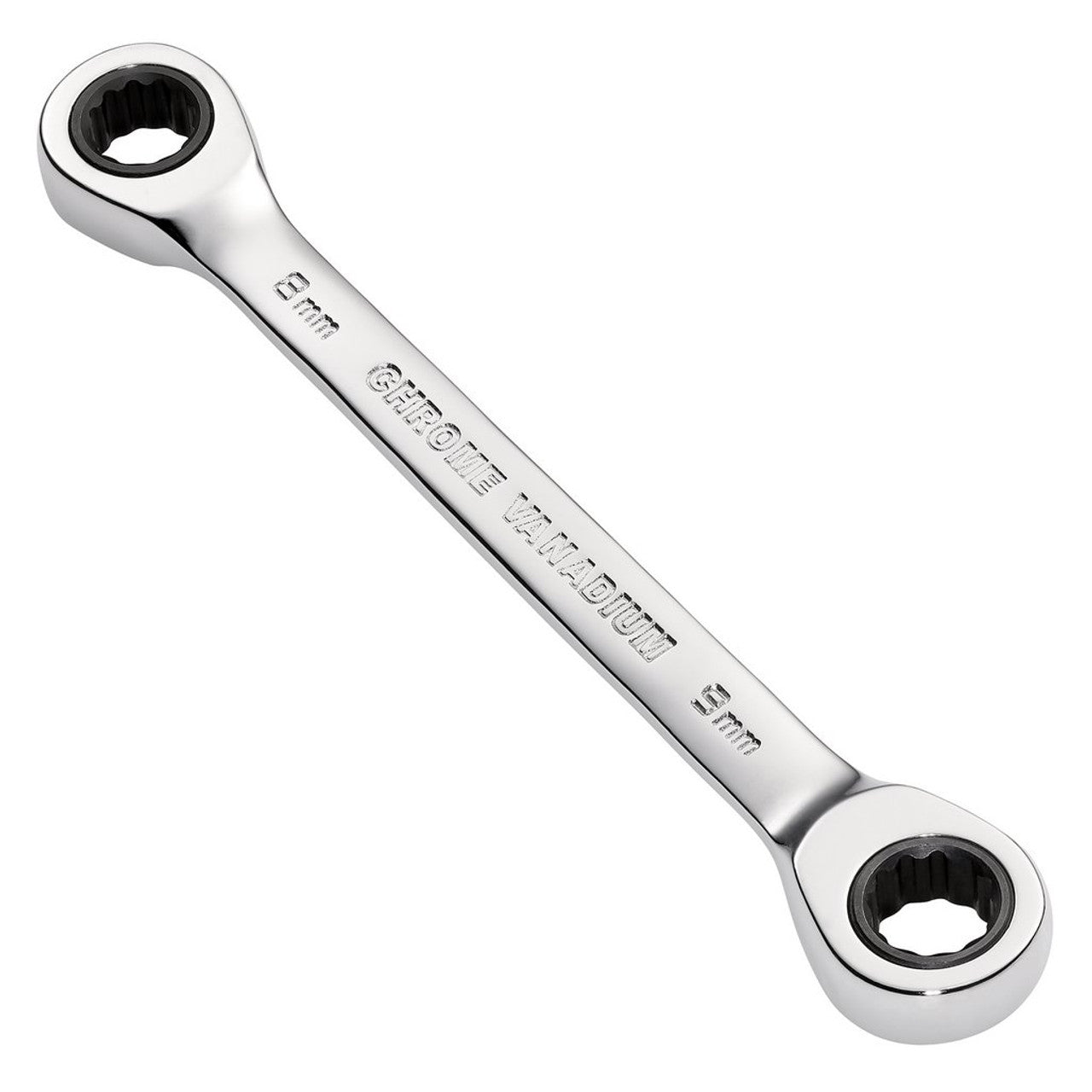 Draper HI-TORQ Metric Double Ratchet Ring Spanner 8x9mm Chrome Vanadium Steel