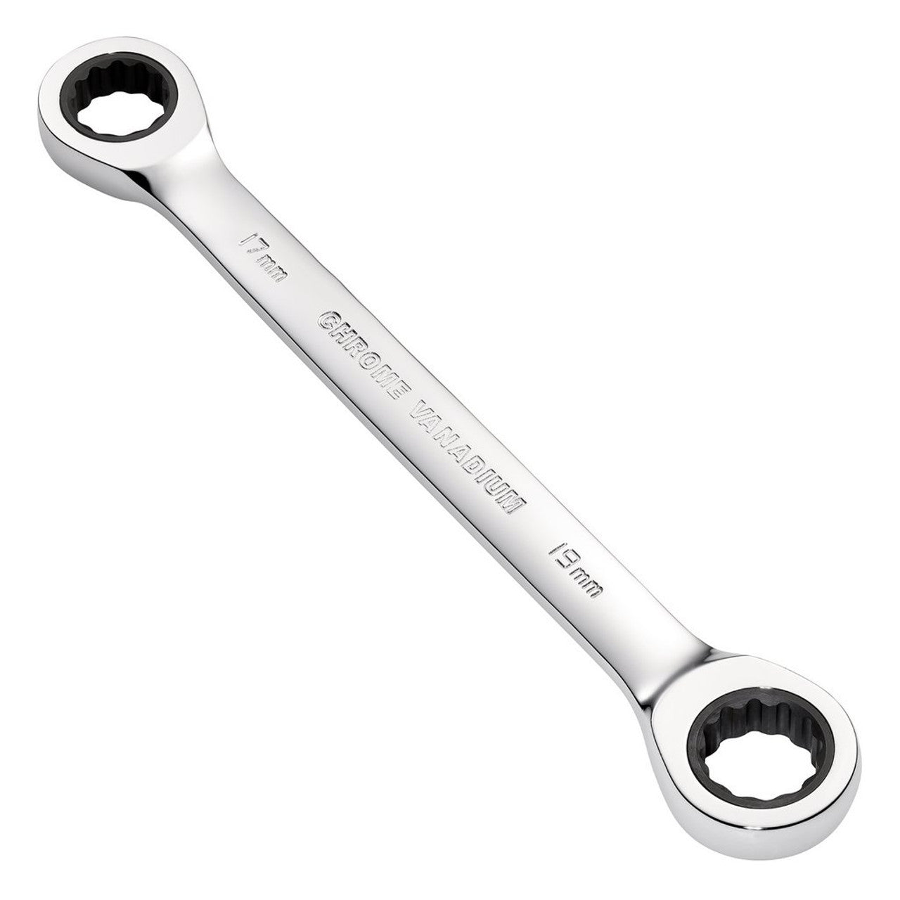 Draper HI-TORQ Metric Double Ratchet Ring Spanner 17x19mm Chrome Vanadium