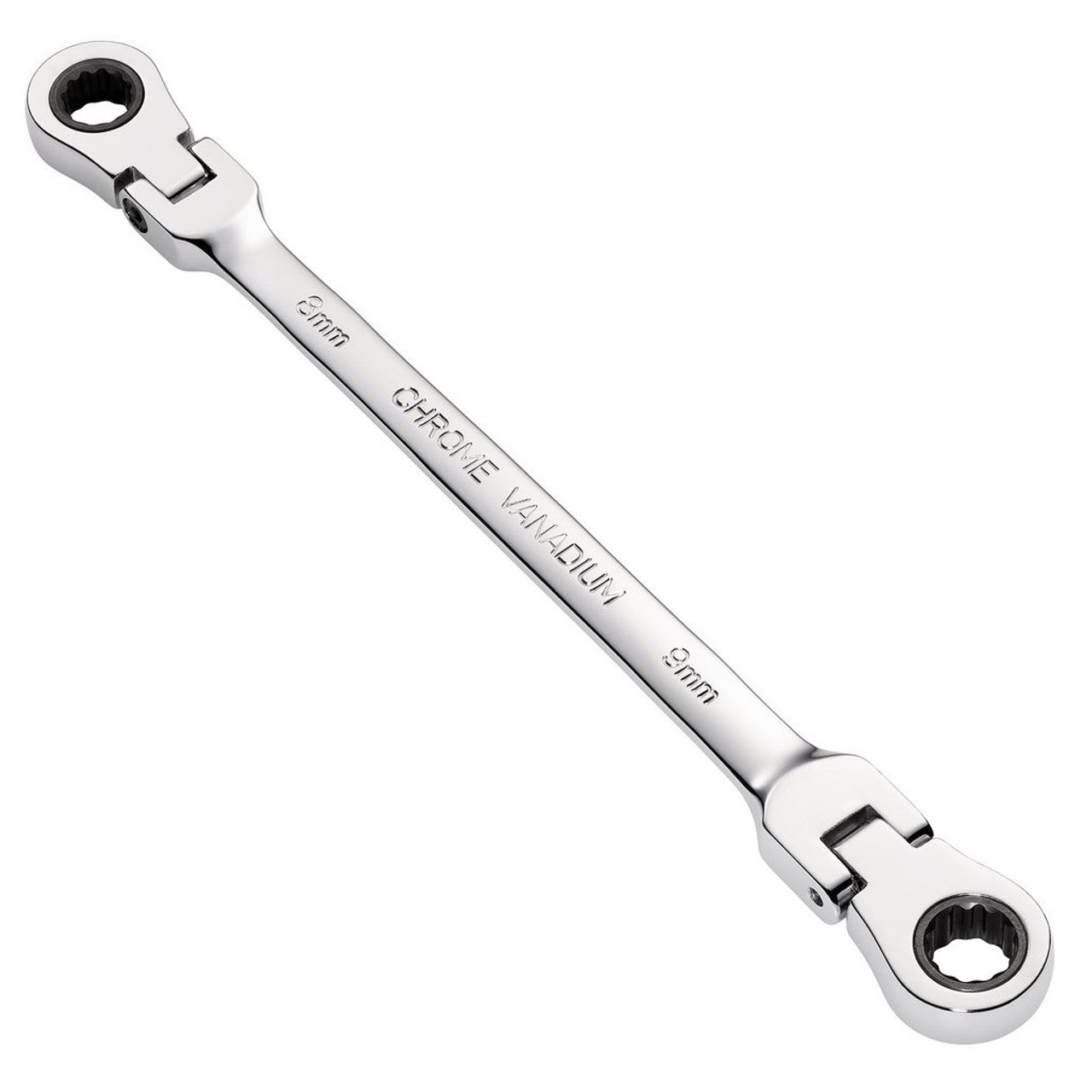 Draper HI-TORQ Metric Flexible Head Ratchet Spanner 8x9mm 90-Tooth 12-Point