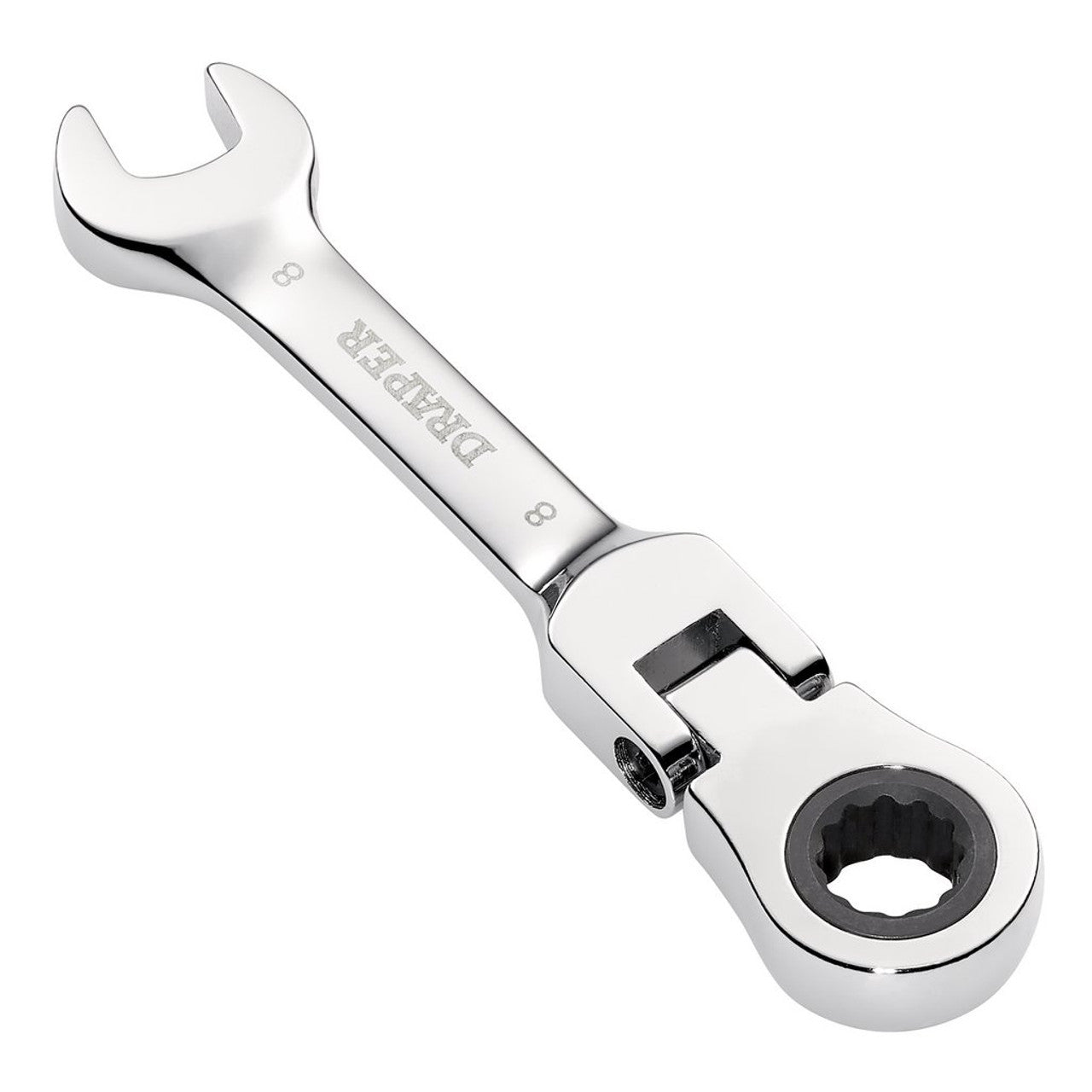 Draper HI-TORQ Metric Stubby Flexible Head Ratchet Spanner 8mm 90-Tooth