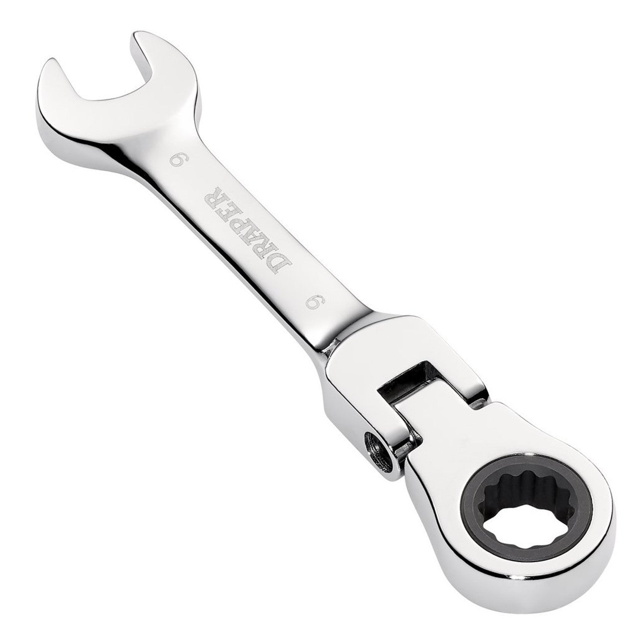 Draper HI-TORQ Metric Stubby Flexible Head Ratchet Spanner 9mm 90-Tooth