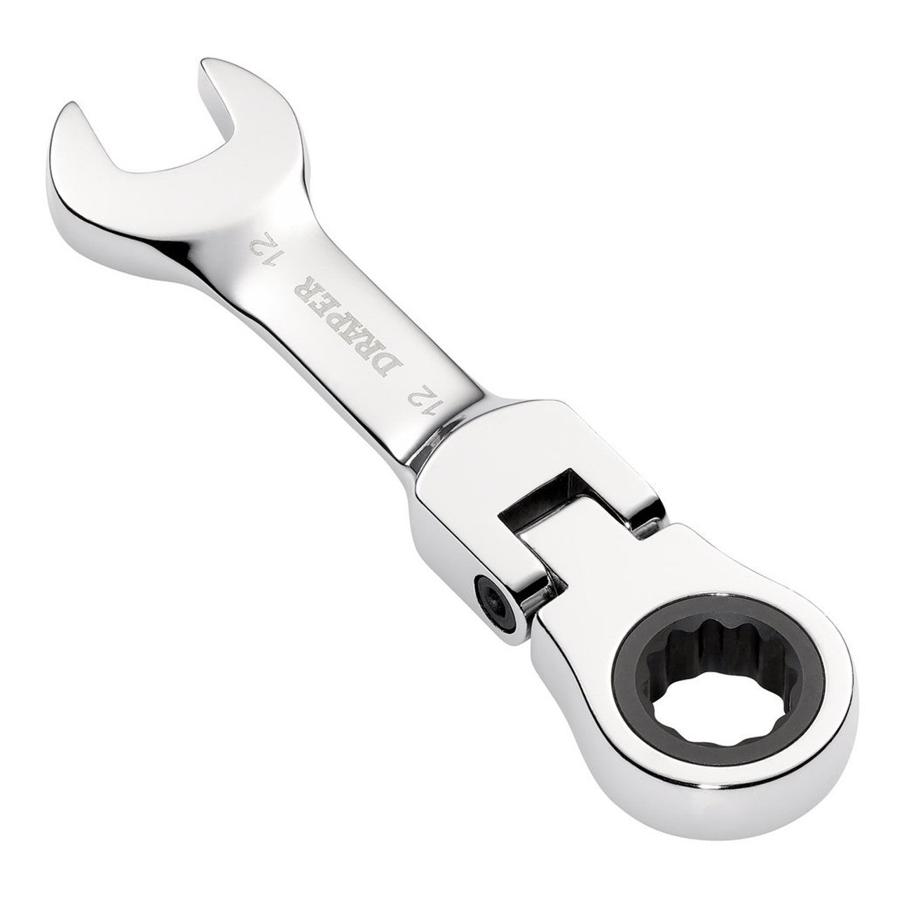 Draper HI-TORQ Metric Stubby Flexible Head Ratchet Spanner 12mm 90-Tooth