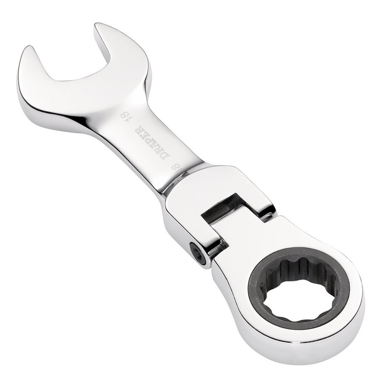 Draper HI-TORQ Metric Stubby Flexible Head Ratchet Spanner 18mm 90-Tooth