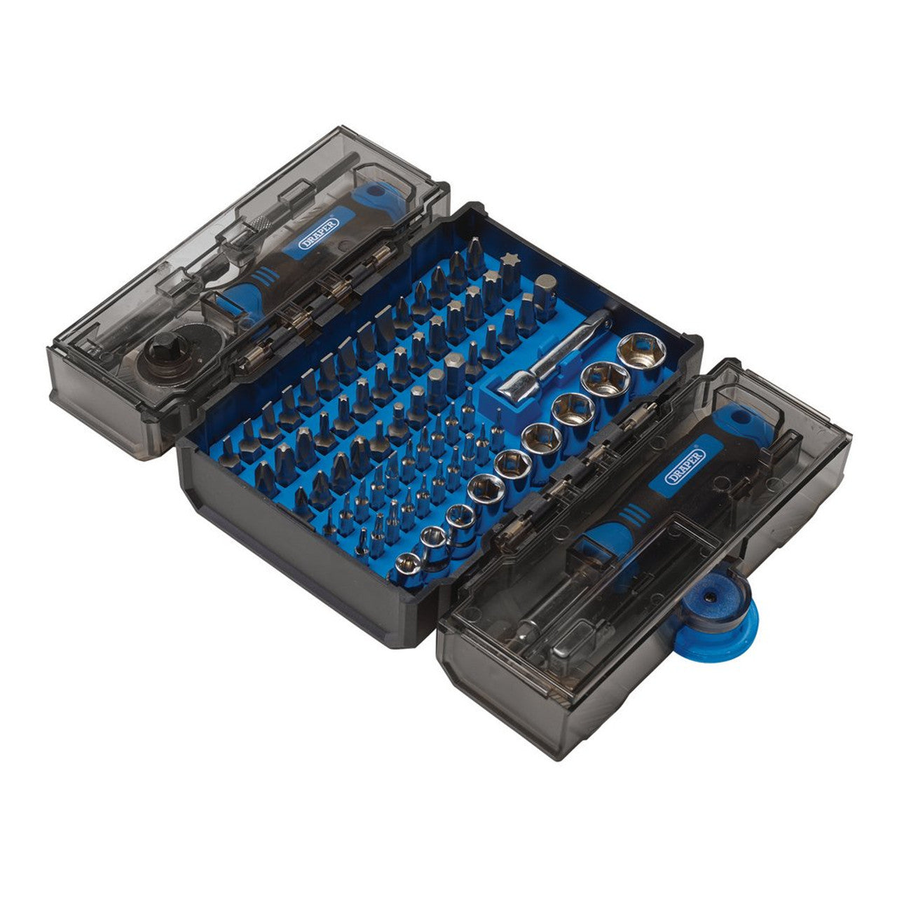 Draper Tools 78 Piece Ratchet and Screwdriver Bit Set with Storage Box