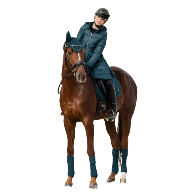 E.L.T Oslo Ladies Light Weight Coat #colour_petrol-blue
