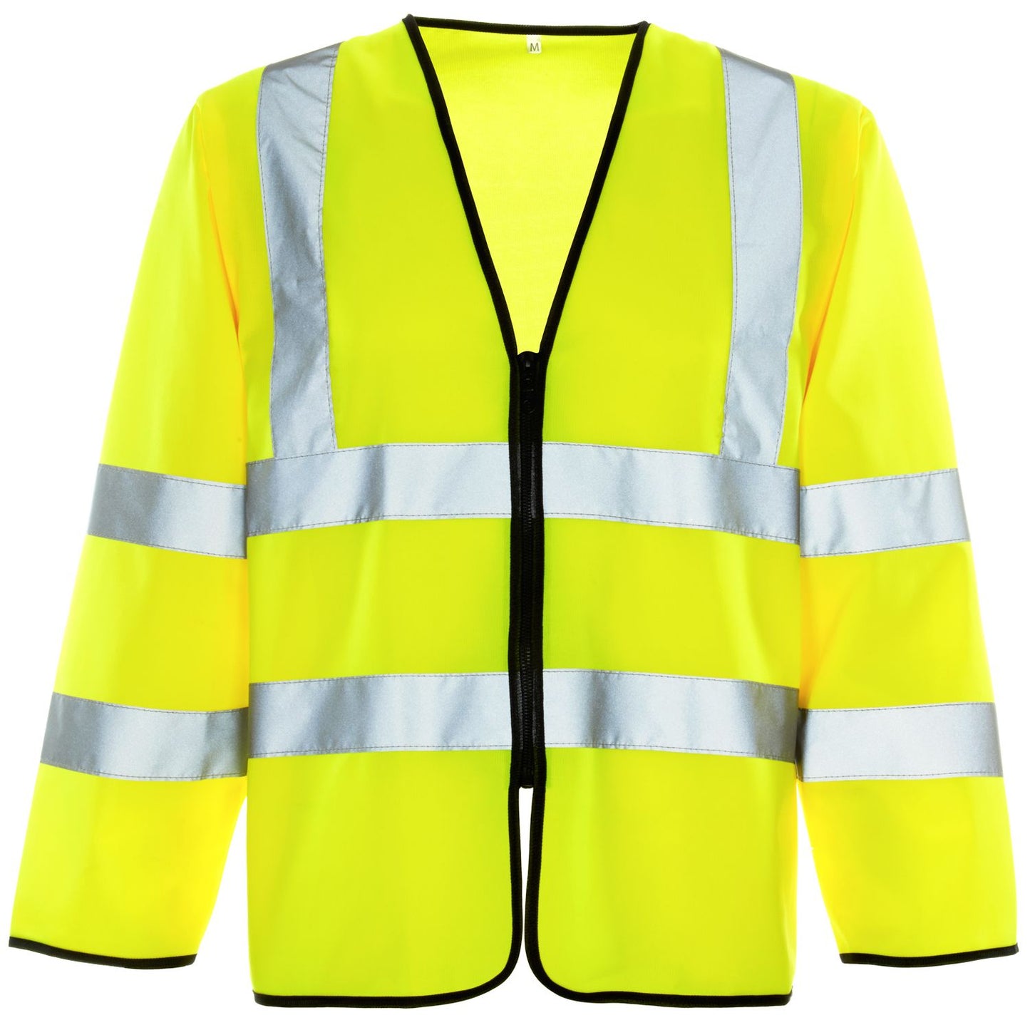 Supertouch Hi Vis Yellow Long Sleeve Zip Vest with ID Pocket Class 3 Safety