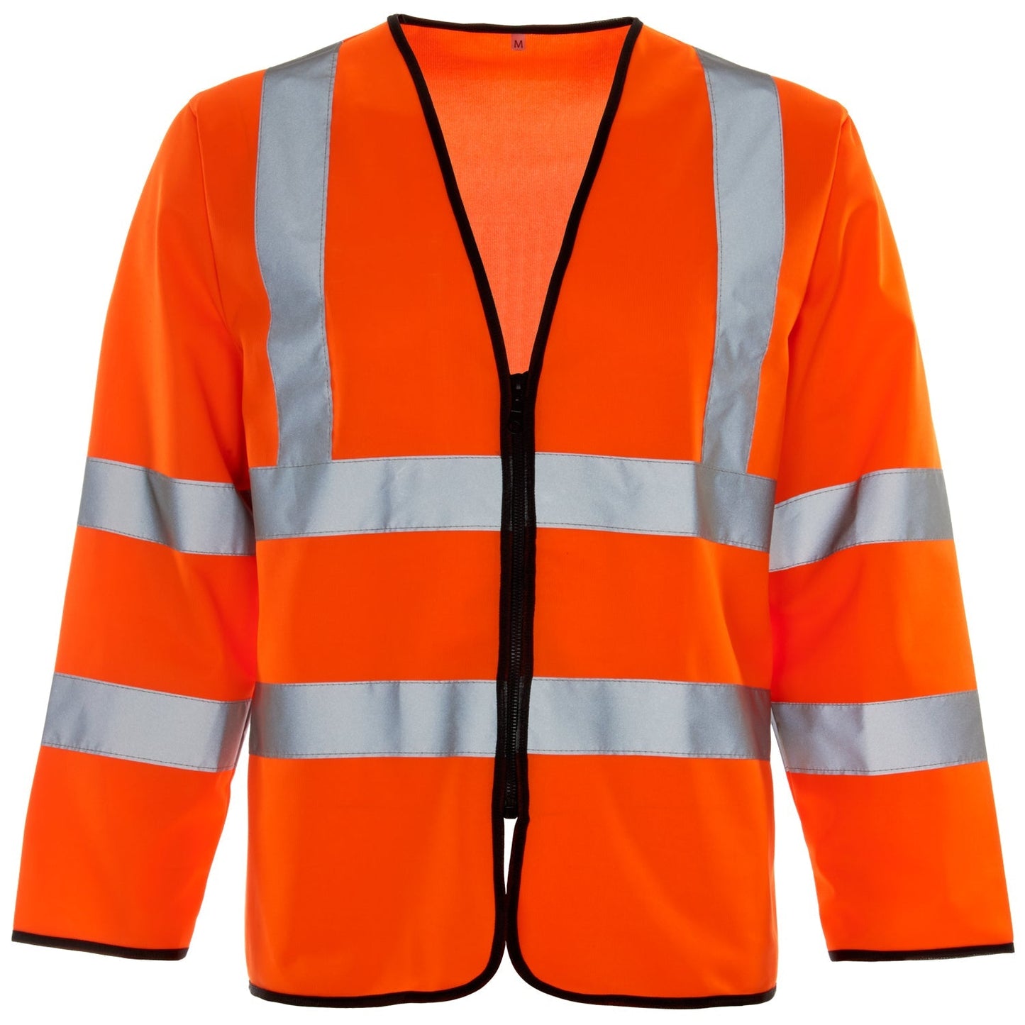 Supertouch Hi Vis Orange Long Sleeve Zip Vest with ID Pocket Class 3 Safety