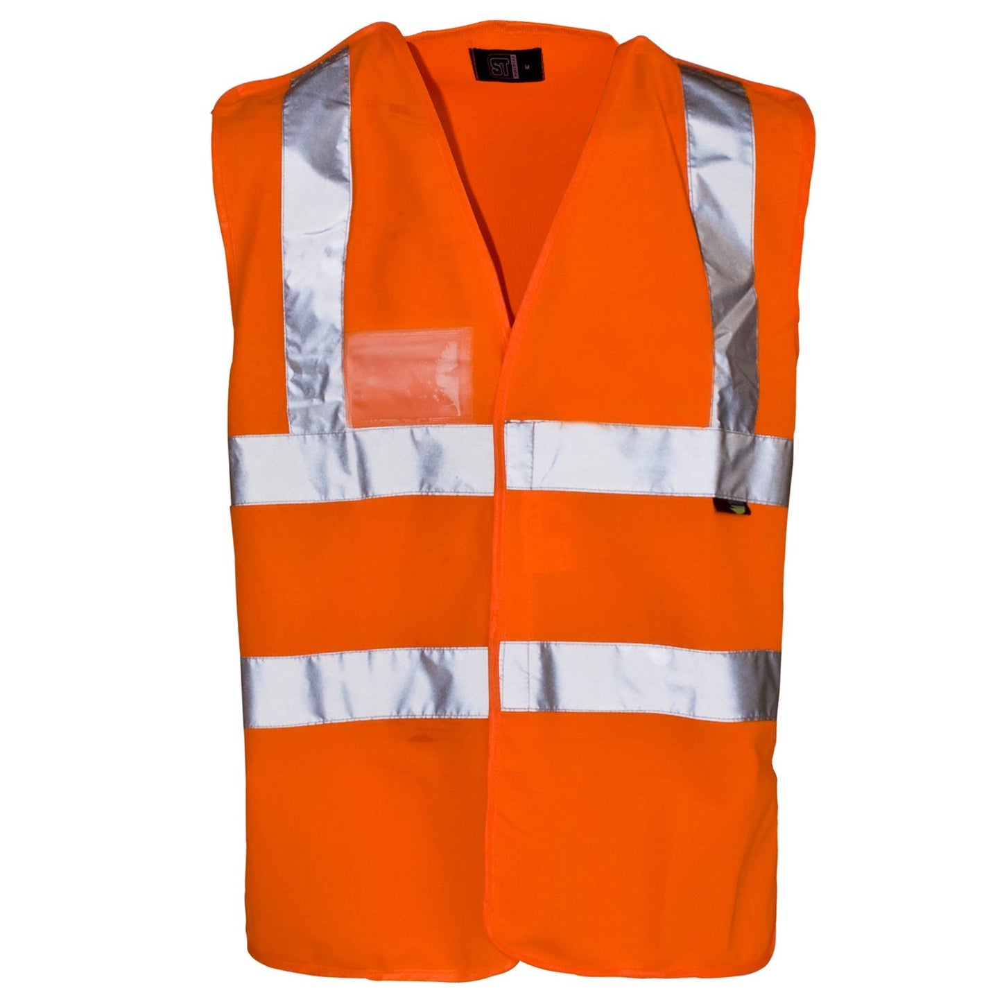 Supertouch Hi Vis Orange Pull Apart Vest with ID Pocket Quick Release Velcro