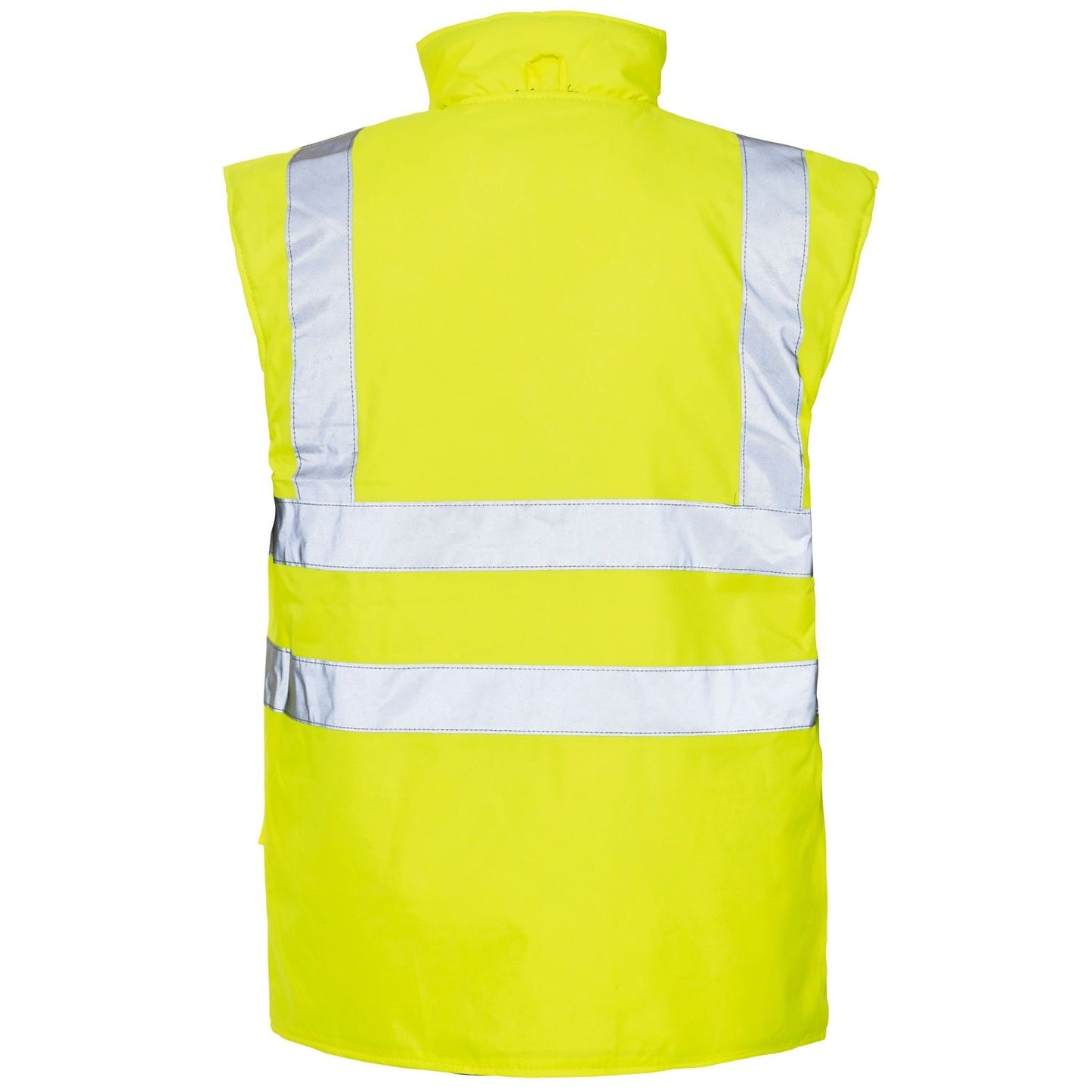 Supertouch Hi Vis Yellow Reversible Bodywarmer with Quilted Lining