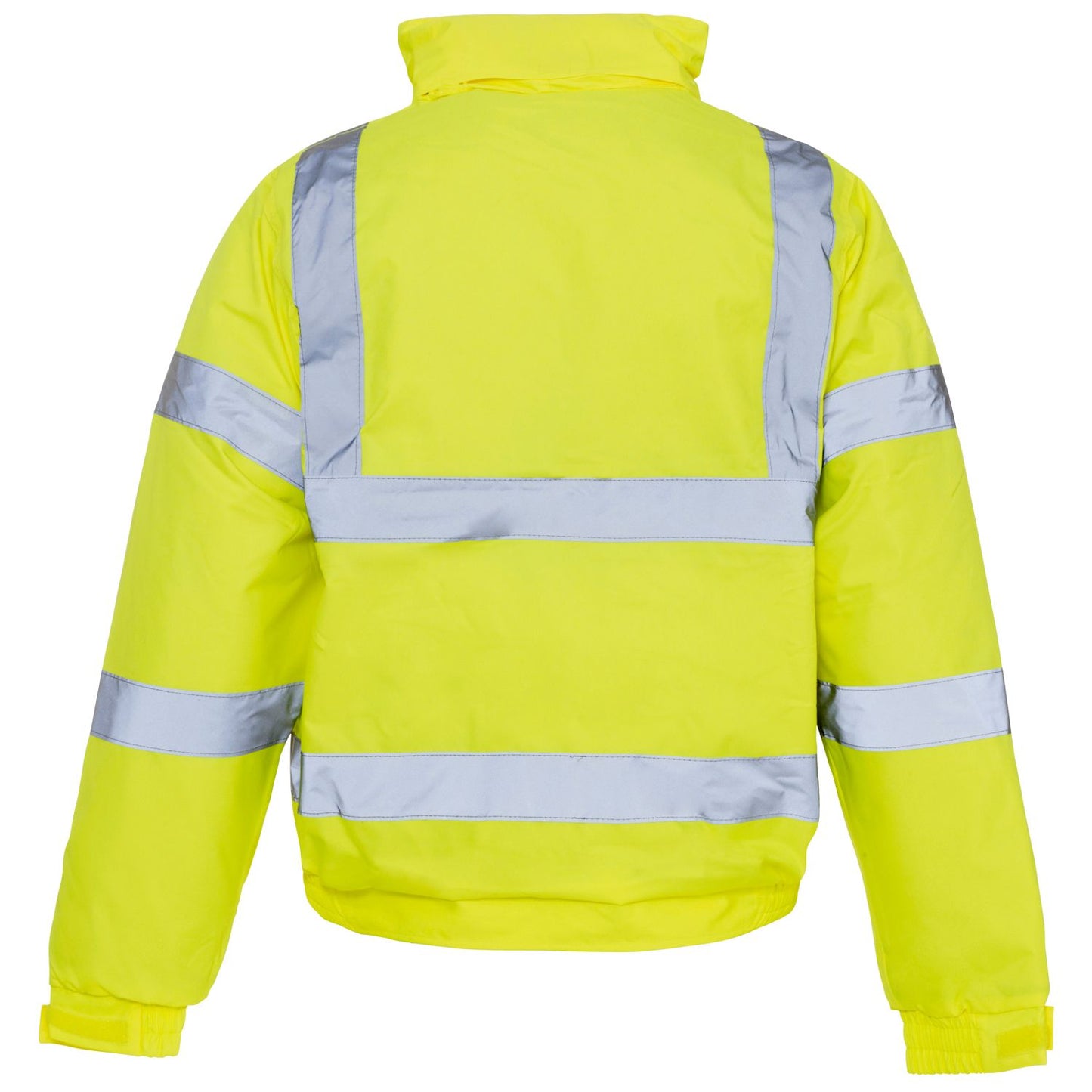 Supertouch Hi Vis Yellow Storm Bomber Jacket with Fleece Lining and Hood
