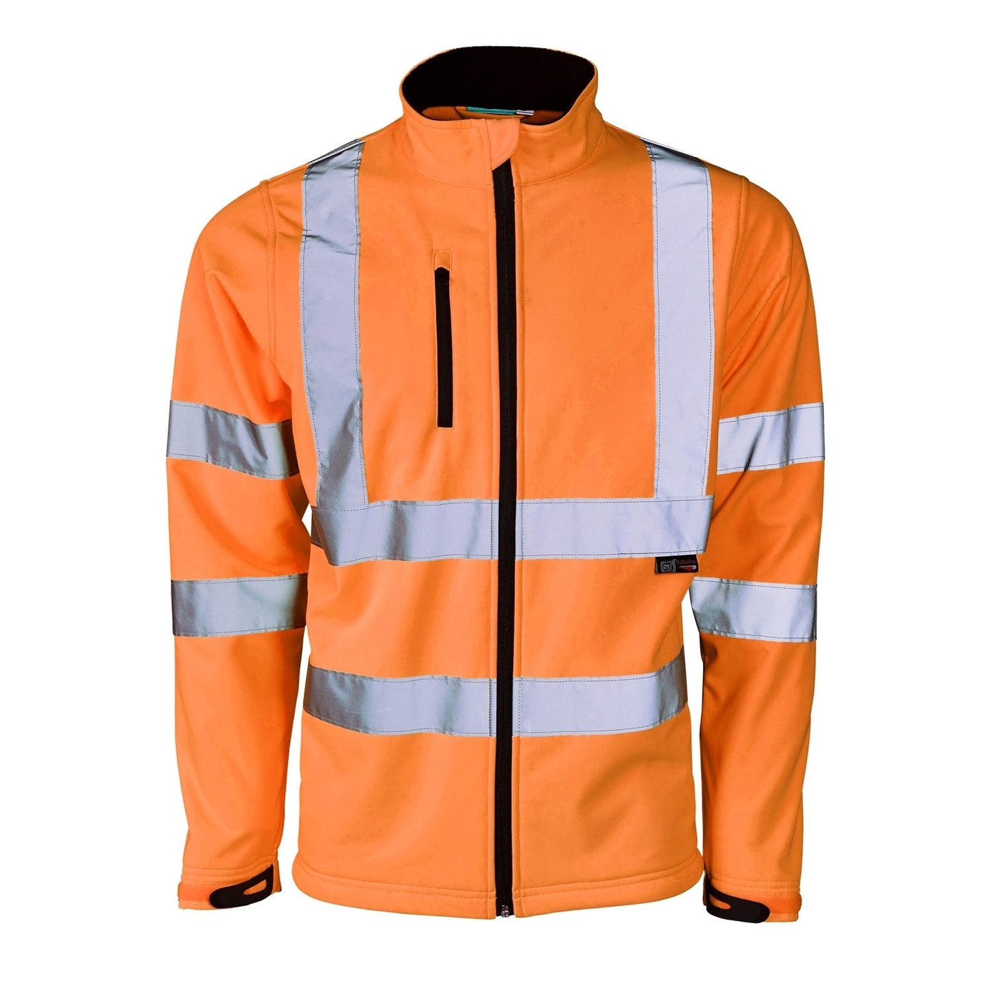 Supertouch Hi Vis Orange Softshell Jacket Breathable Showerproof Modern Fit