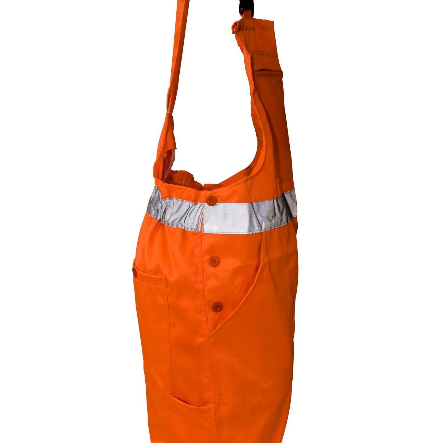 Supertouch Hi Vis Orange Polycotton Bib Trousers with Pockets Adjustable Straps