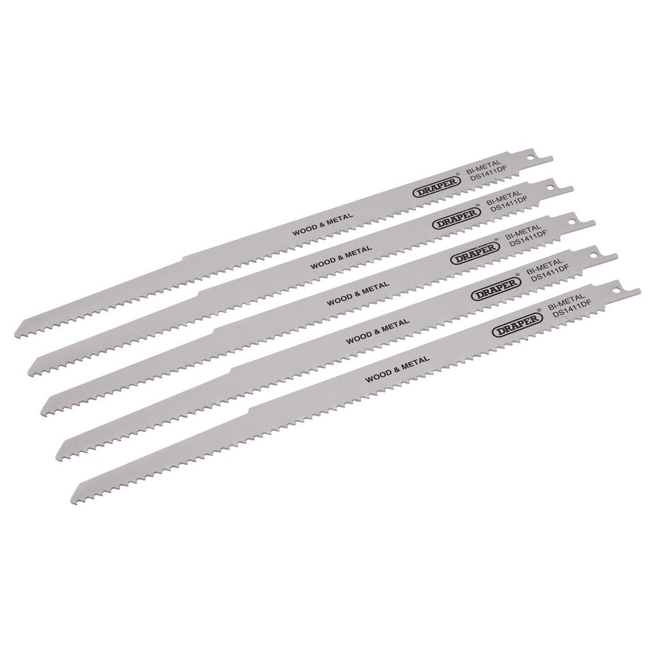 Draper Bi-Metal Reciprocating Saw Blades 300mm 6tpi Pack of 5 for Multi-Purpose