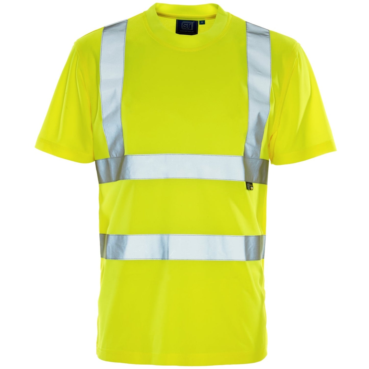 Supertouch Hi Vis Yellow Bird Eye T-Shirt UPF 40+ Security Event Wear
