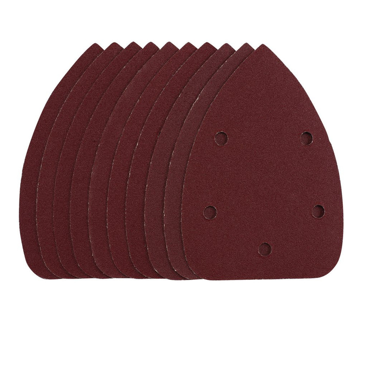 Draper 140mm Detail Sanding Sheets 120 Grit Hook & Loop Pack of 10
