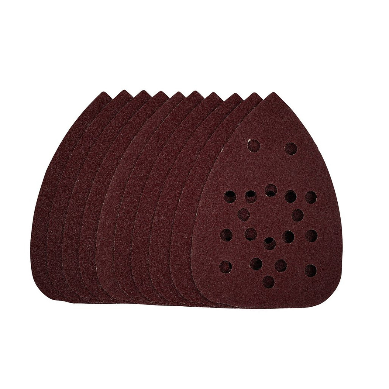 Draper 140mm Detail Sanding Sheets 80 Grit Hook and Loop Pack of 10