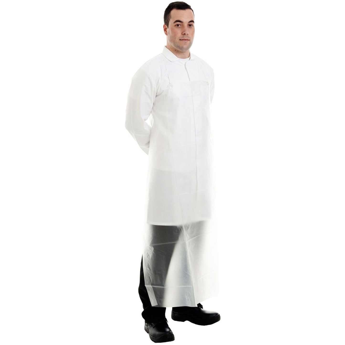 Supertouch 0.2mm PVC Aprons for Food Processing and Educational Use - 25 Bags