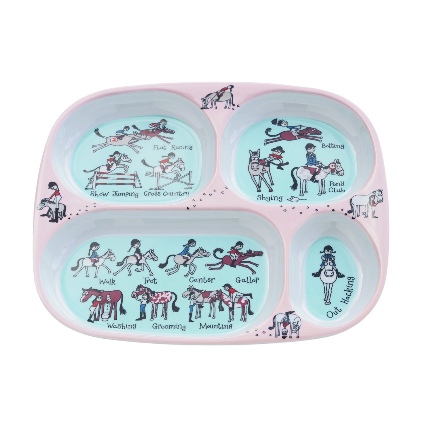 HY Tyrrell Katz Horse Divider Plate By Equestrian Children's Tableware