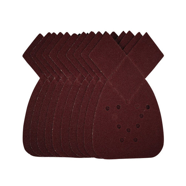 Draper 140mm Detail Sanding Sheets 80 Grit Hook and Loop Pack of 10