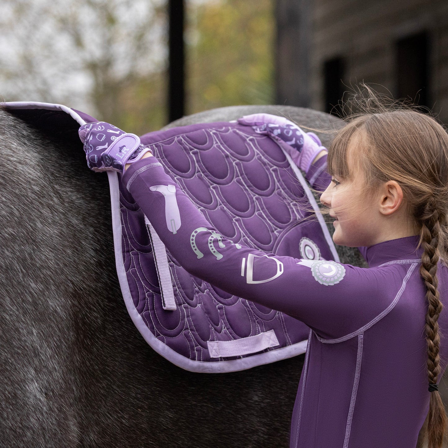 Little Rider Horse Giddy Up Gymkhana Saddle Pad By Soft-Touch Horseshoe Quilting