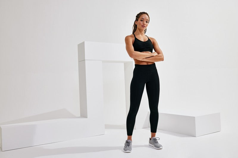 TriDri Women's Performance Leggings with Pockets Soft Stretch Full Length