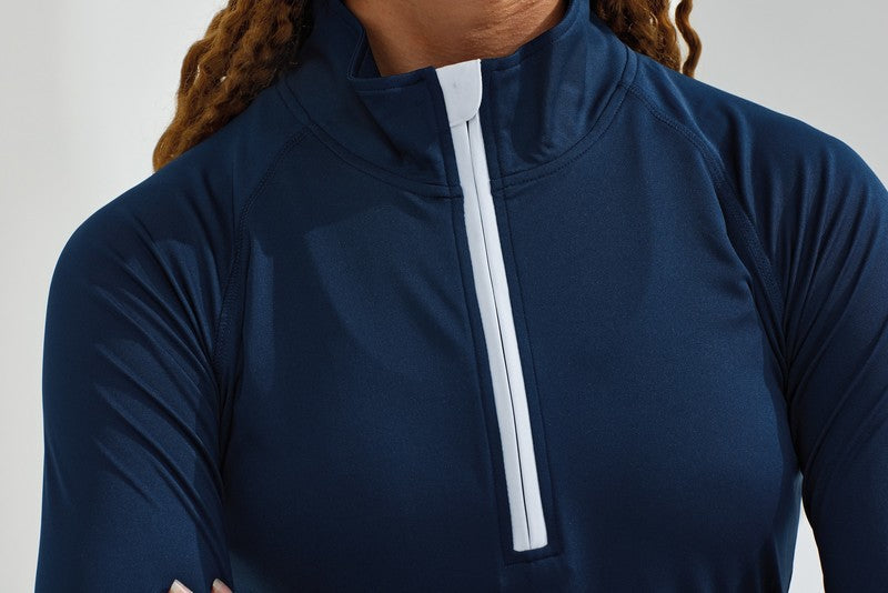 Women's TriDri Performance 1/4 Zip Long Sleeve Top Wicking Fabric XS-XL