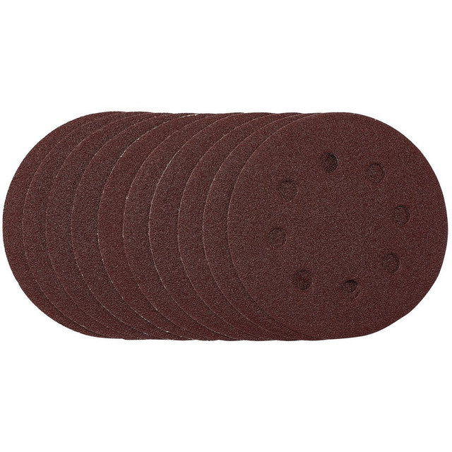 Draper Tools 115mm Sanding Discs 80 Grit Hook & Loop Pack of 10 for Wood Metal