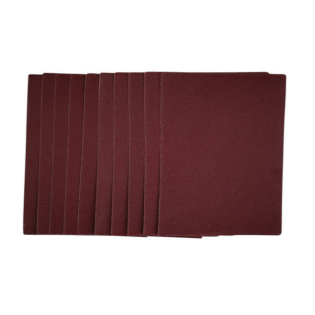 Draper Tools 1/4 Sanding Sheets 120 Grit 115x150mm Pack of 10 for Sanders