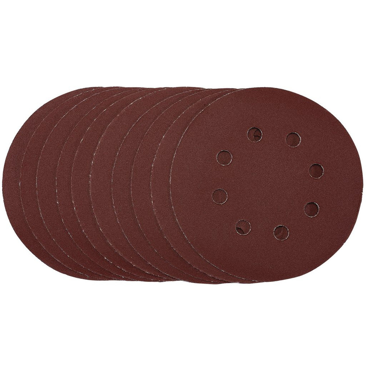 Draper Tools 125mm Sanding Discs 240 Grit Hook & Loop Pack of 10 for Wood Metal