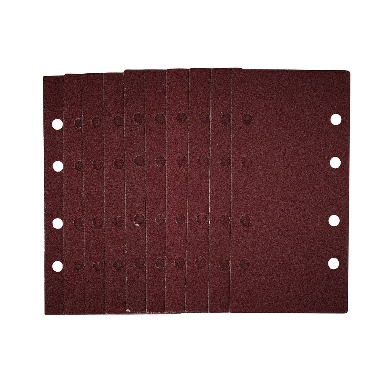 Draper Tools 1/3 Sanding Sheets 80 Grit Hook and Loop 93x190mm Pack of 10
