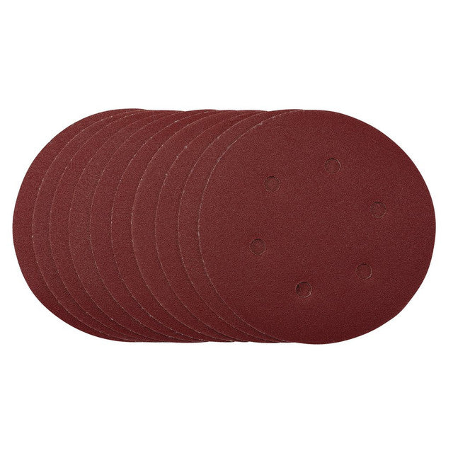Draper Tools 150mm Sanding Discs 120 Grit Hook & Loop Pack of 10