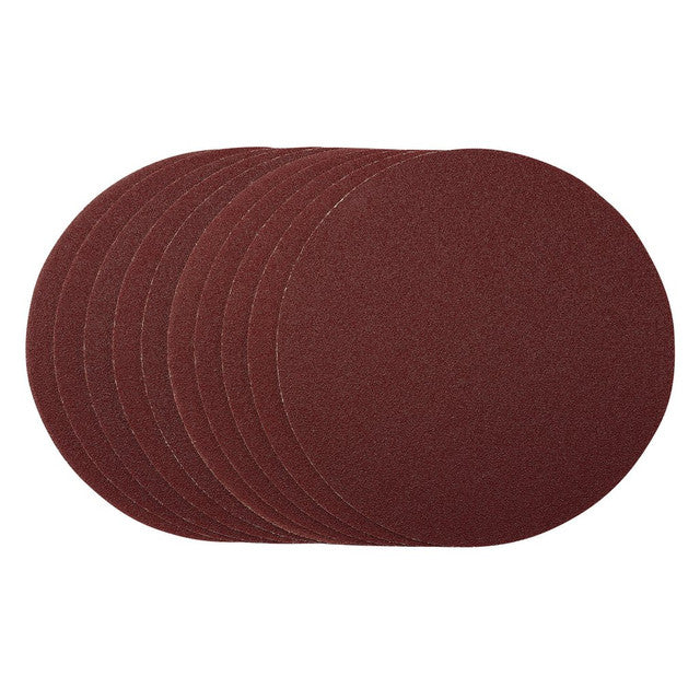 Draper Tools 180mm Sanding Discs 80 Grit Hook & Loop Pack of 10 Aluminium Oxide